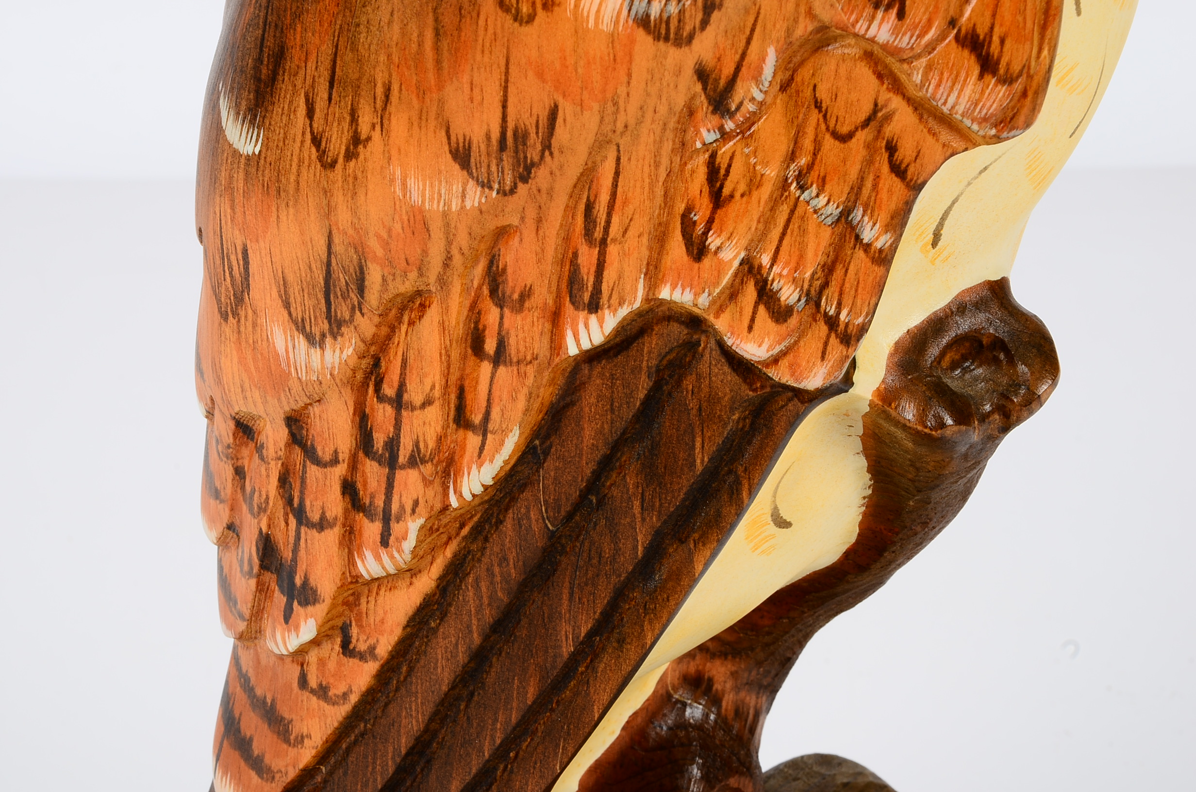 K.W. White Big Sky Carvers Golden Eagle Wood Sculpture