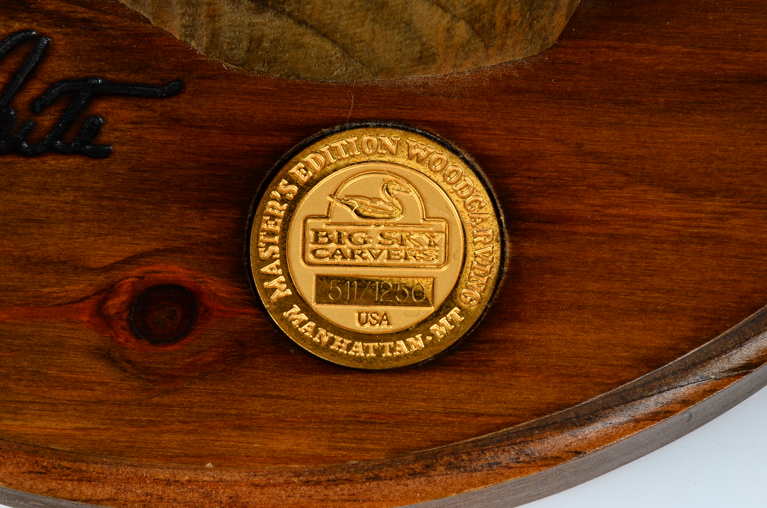 K.W. White Big Sky Carvers Golden Eagle Wood Sculpture