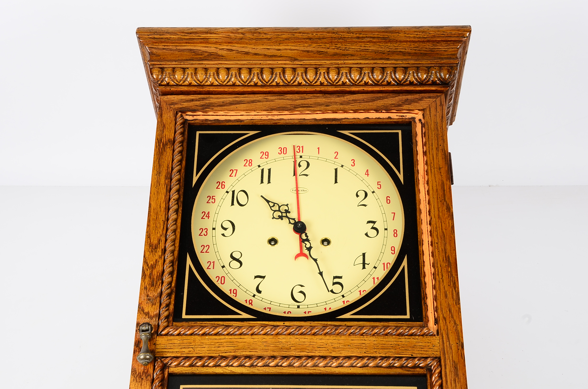 Ethan Allen Regulator Style Wood Wall Clock