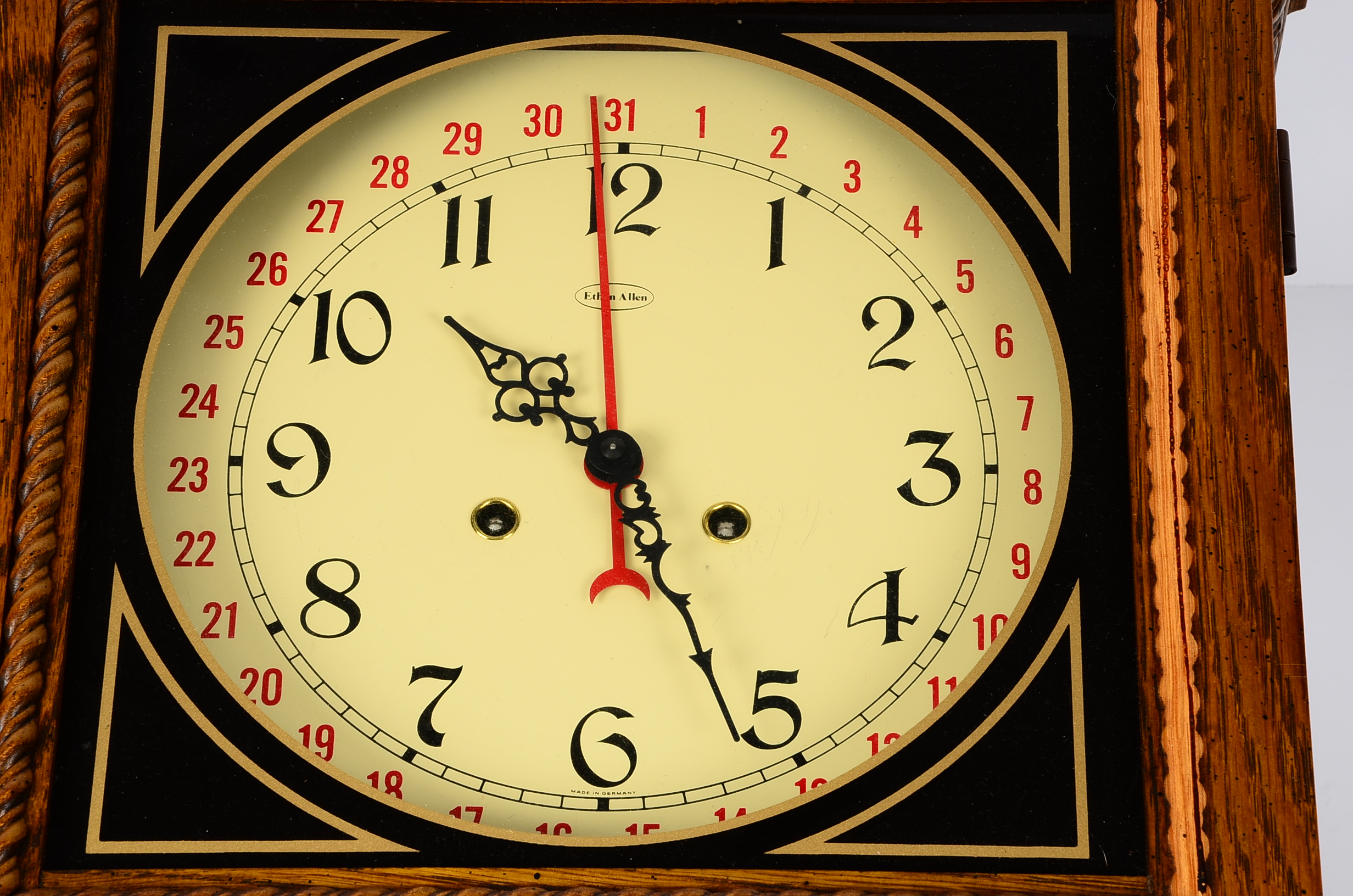 Ethan Allen Regulator Style Wood Wall Clock