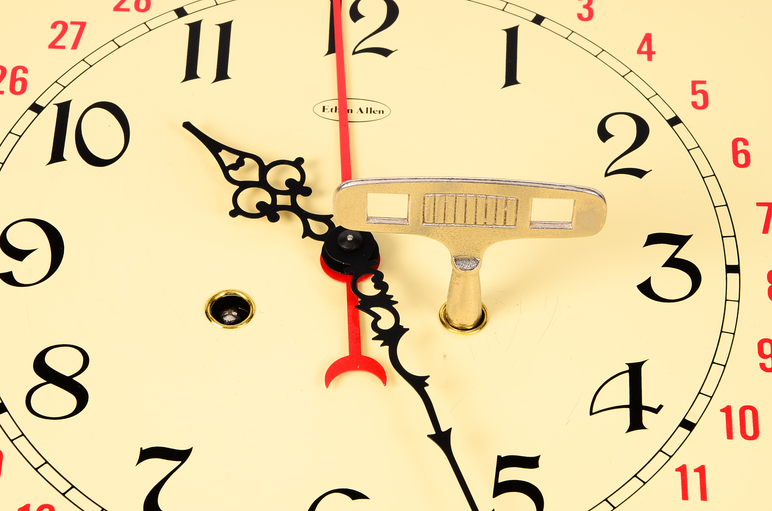 Ethan Allen Regulator Style Wood Wall Clock