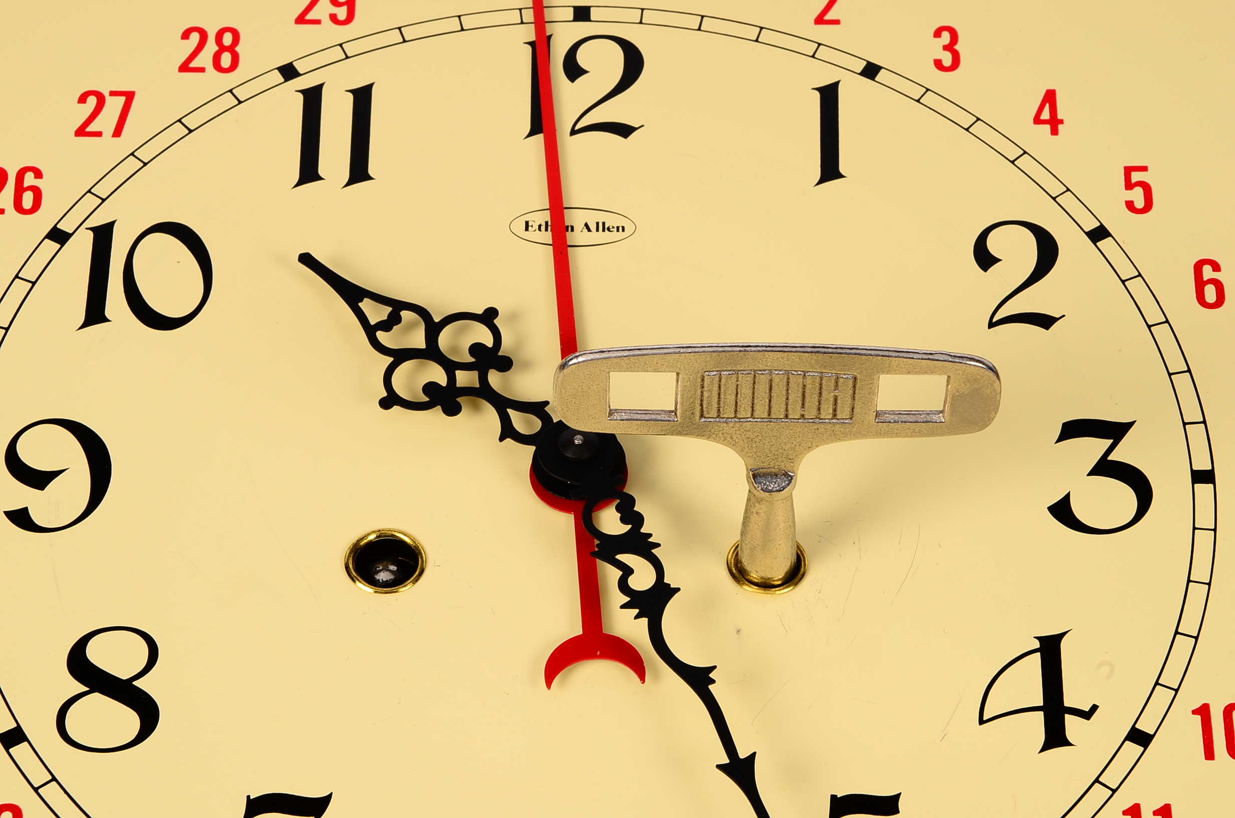 Ethan Allen Regulator Style Wood Wall Clock