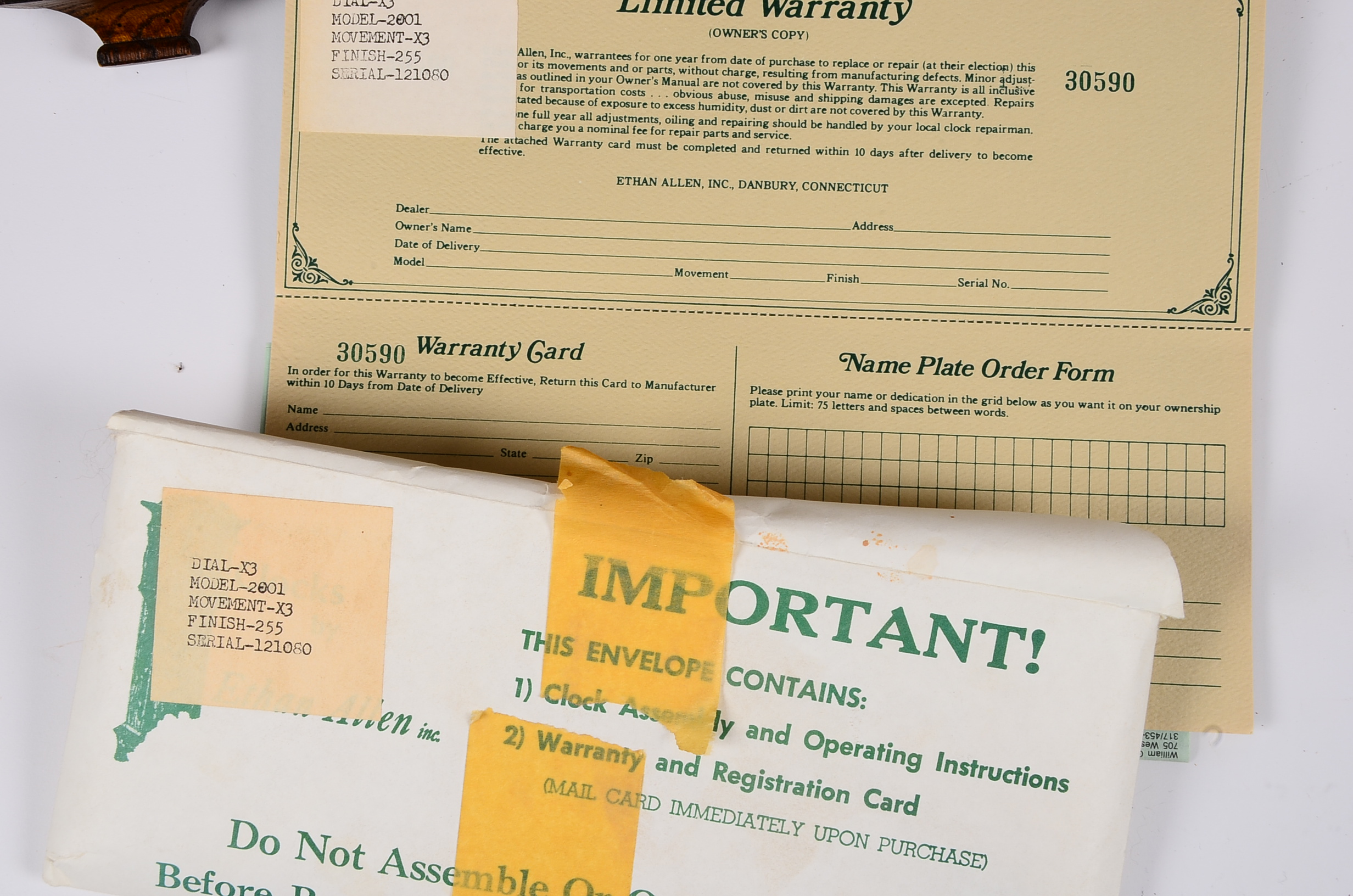 Ethan Allen Regulator Style Wood Wall Clock