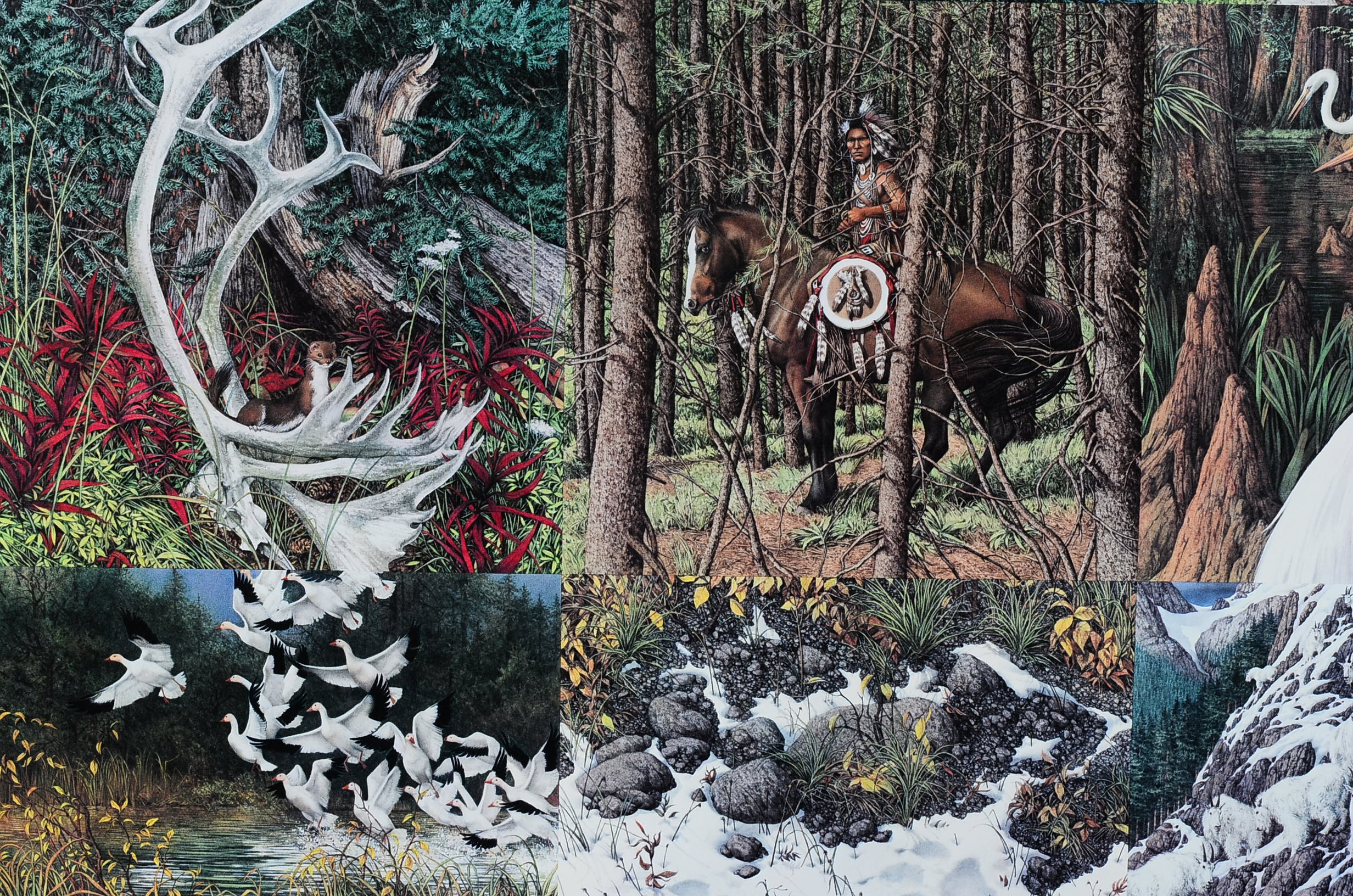 Framed Signed "Sacred Circle" Print Bev Doolittle