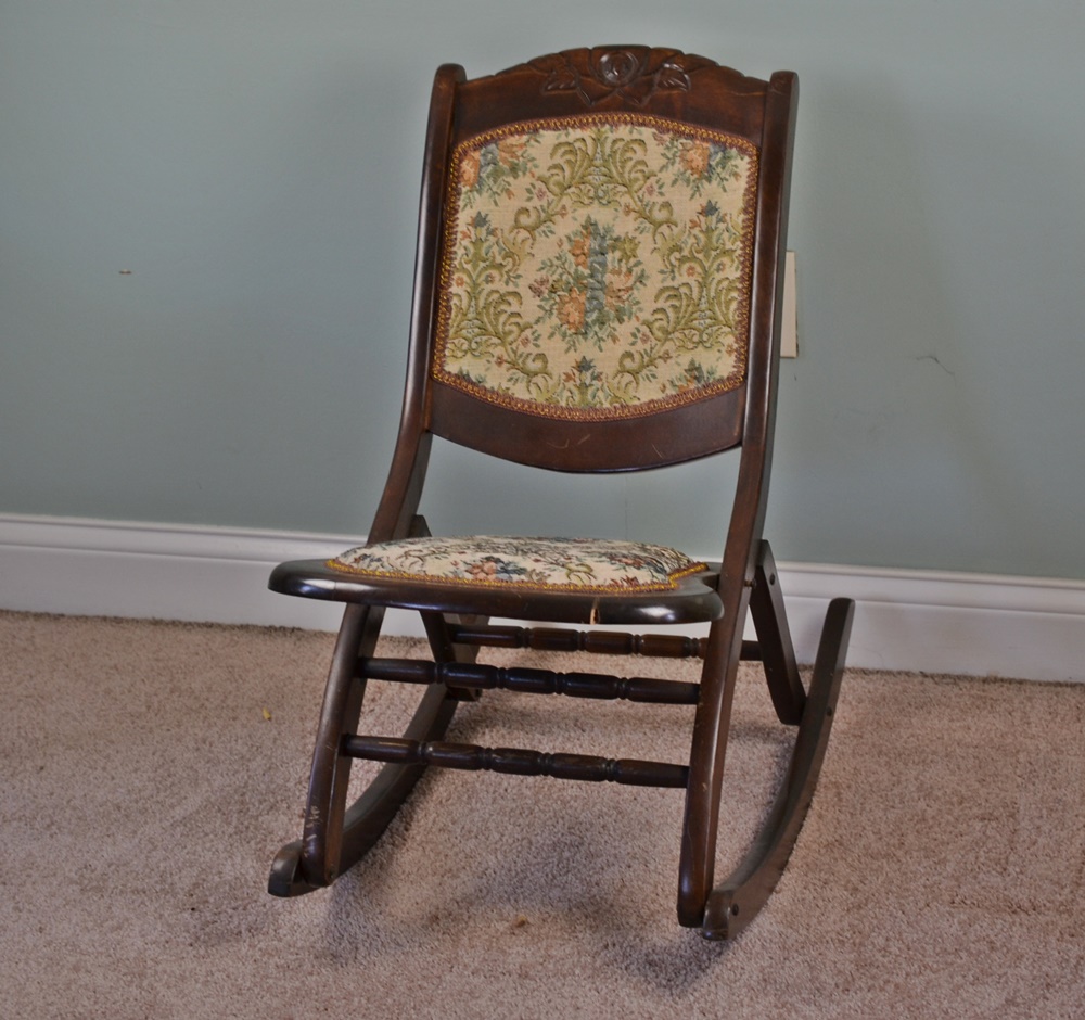 Vintage Folding Sewing Rocker