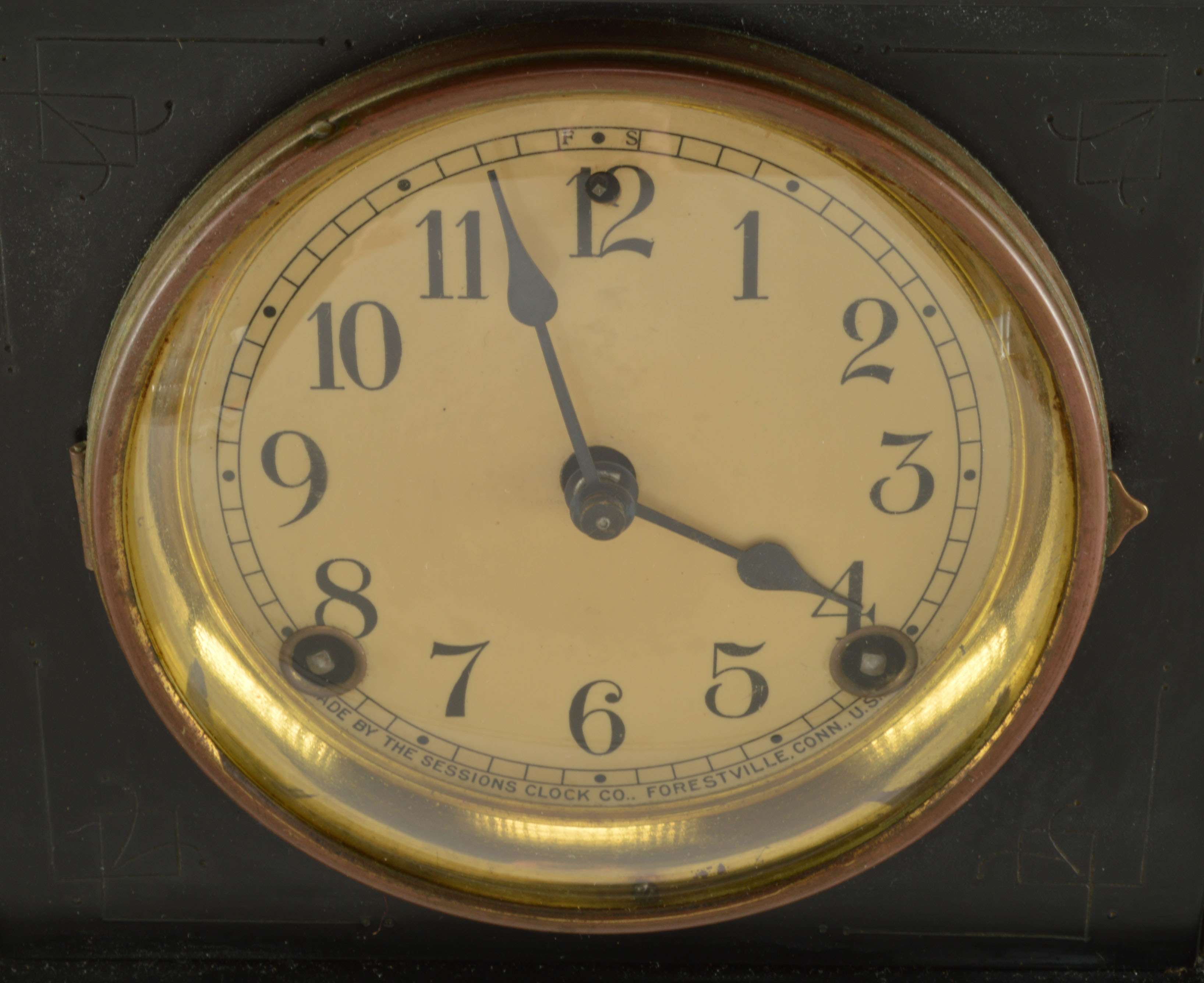 The Sessions Clock Company Black Mantle Clock