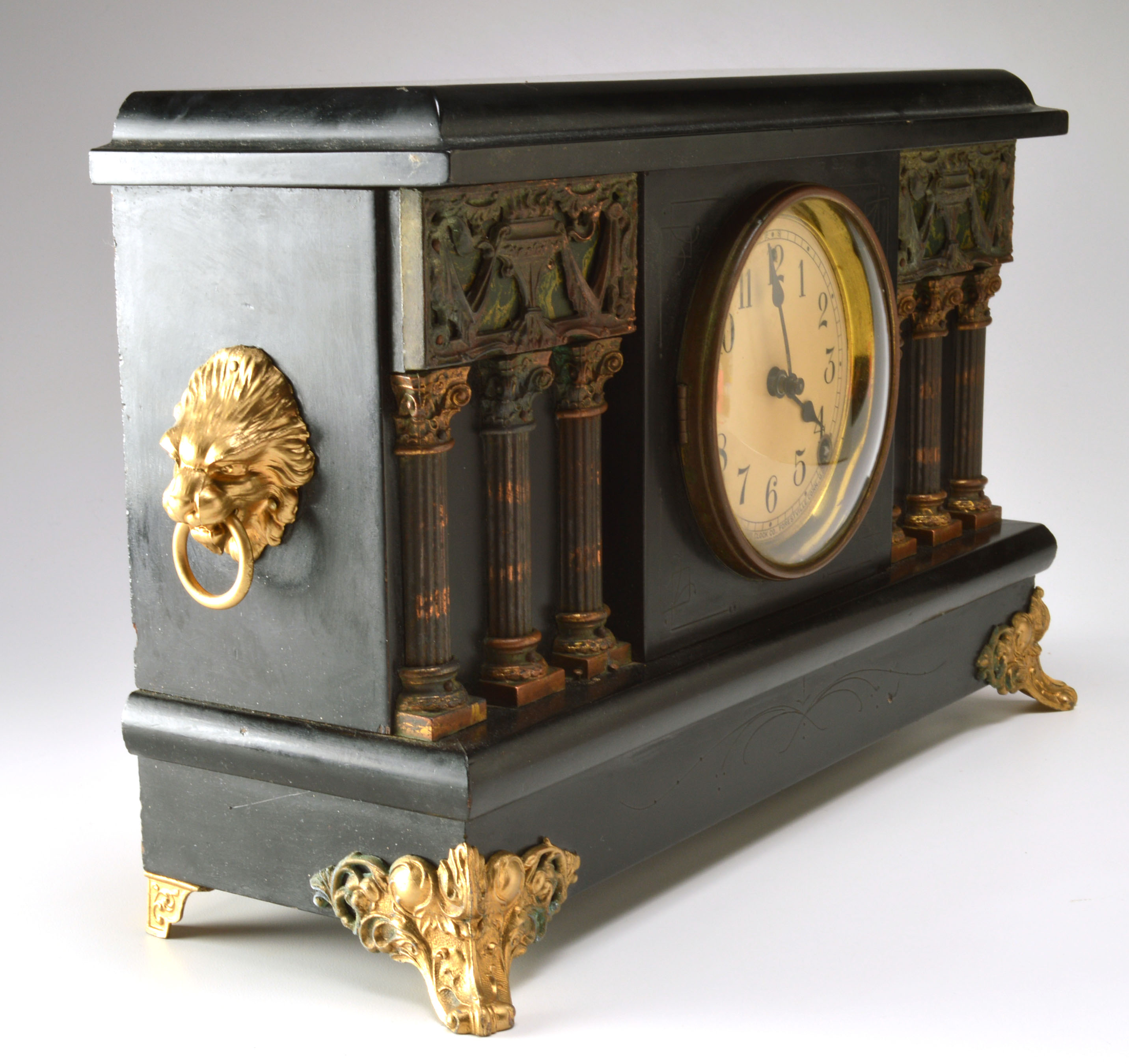 The Sessions Clock Company Black Mantle Clock