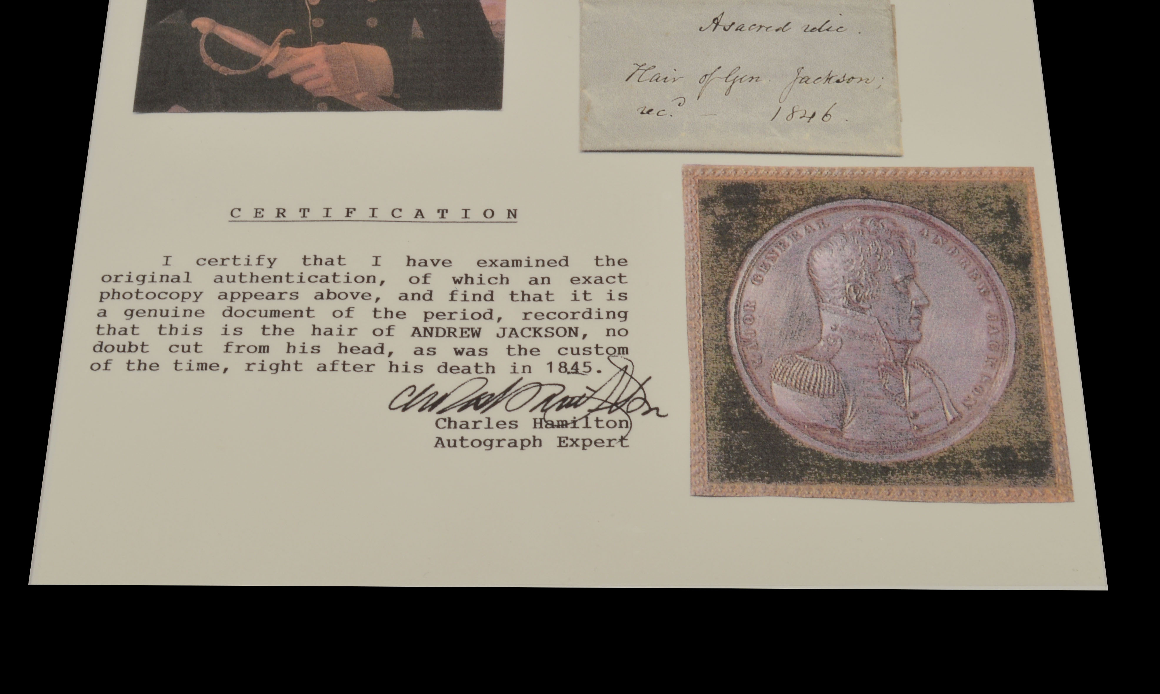 President Andrew Jackson Locks of Hair