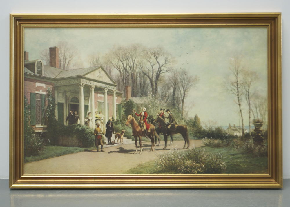 Framed Print of Wordsworth Thompson's "The Departing Guests"