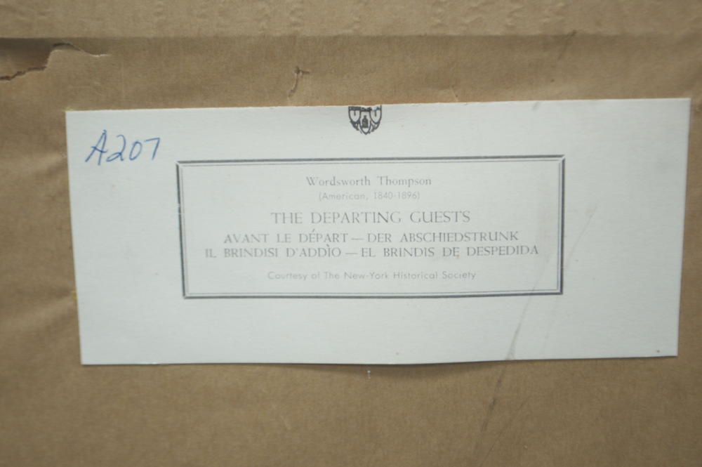 Framed Print of Wordsworth Thompson's "The Departing Guests"