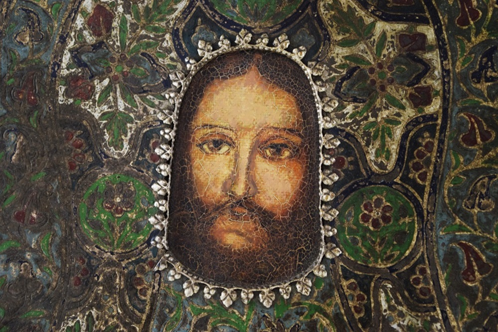 A Rare Early Russian Silver and Enamel Icon