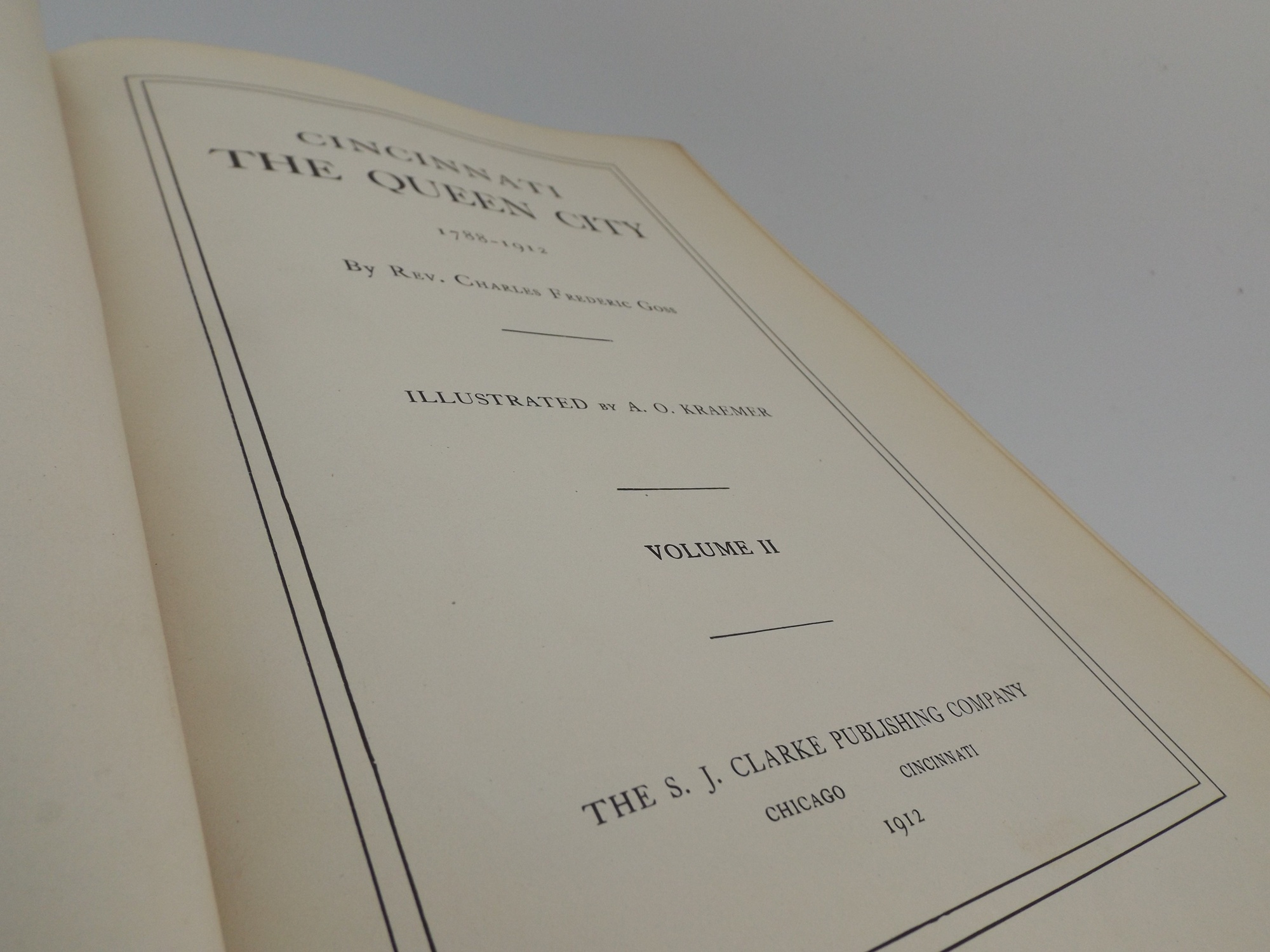 Two 1912 Volumes of 'Cincinnati: The Queen City'