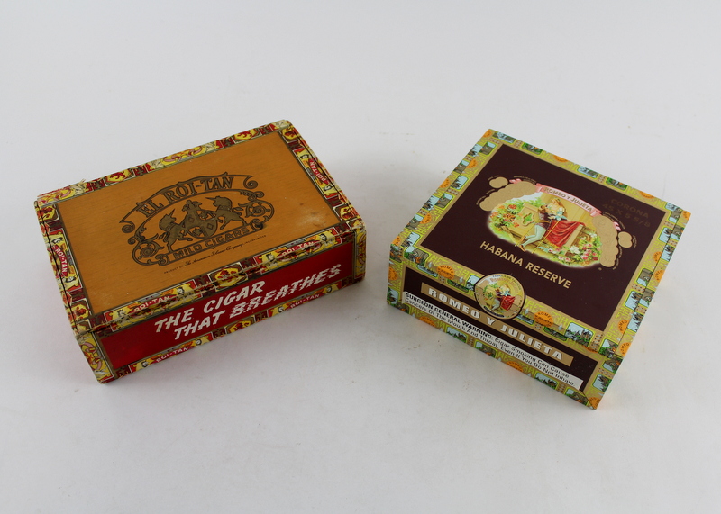 Pair of Wood Cigar Boxes