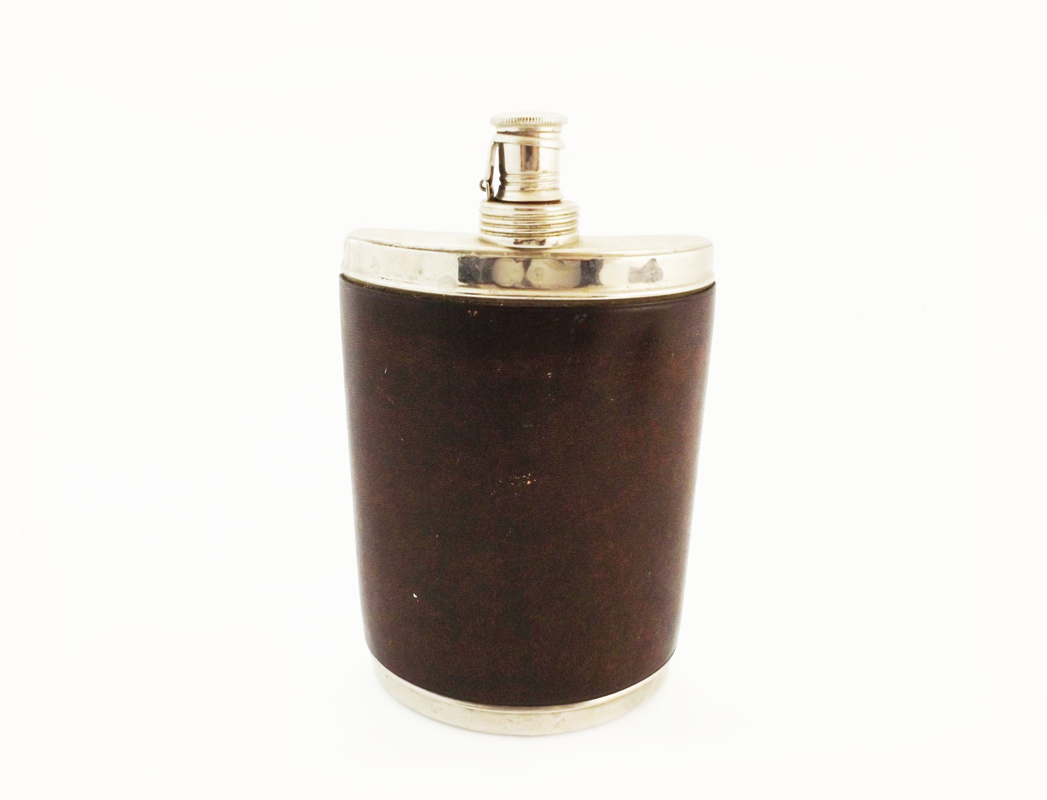 Western German Leather-Wrapped Liquor Flask