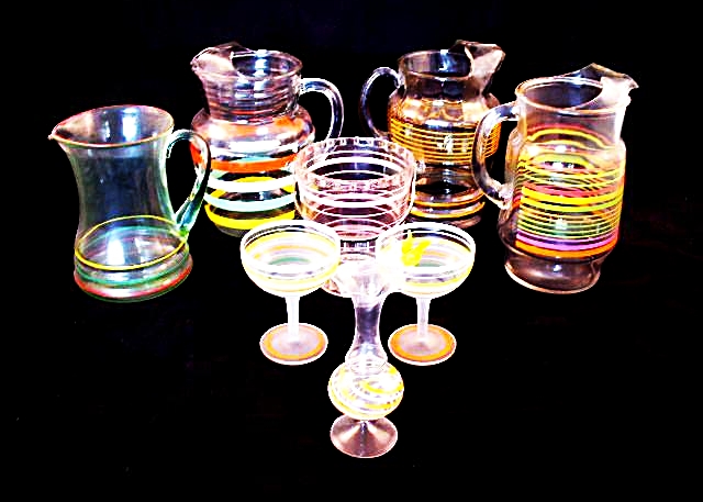 Collection of Sporty Striped Glassware