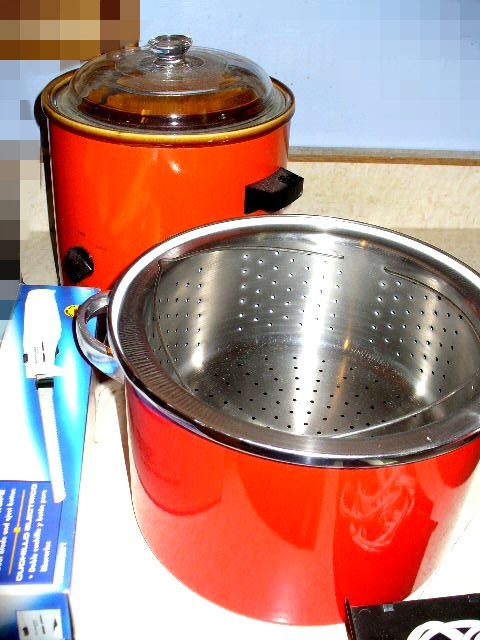 Large Collection of Kitchen Items, Bread Box, Stock Pot and More