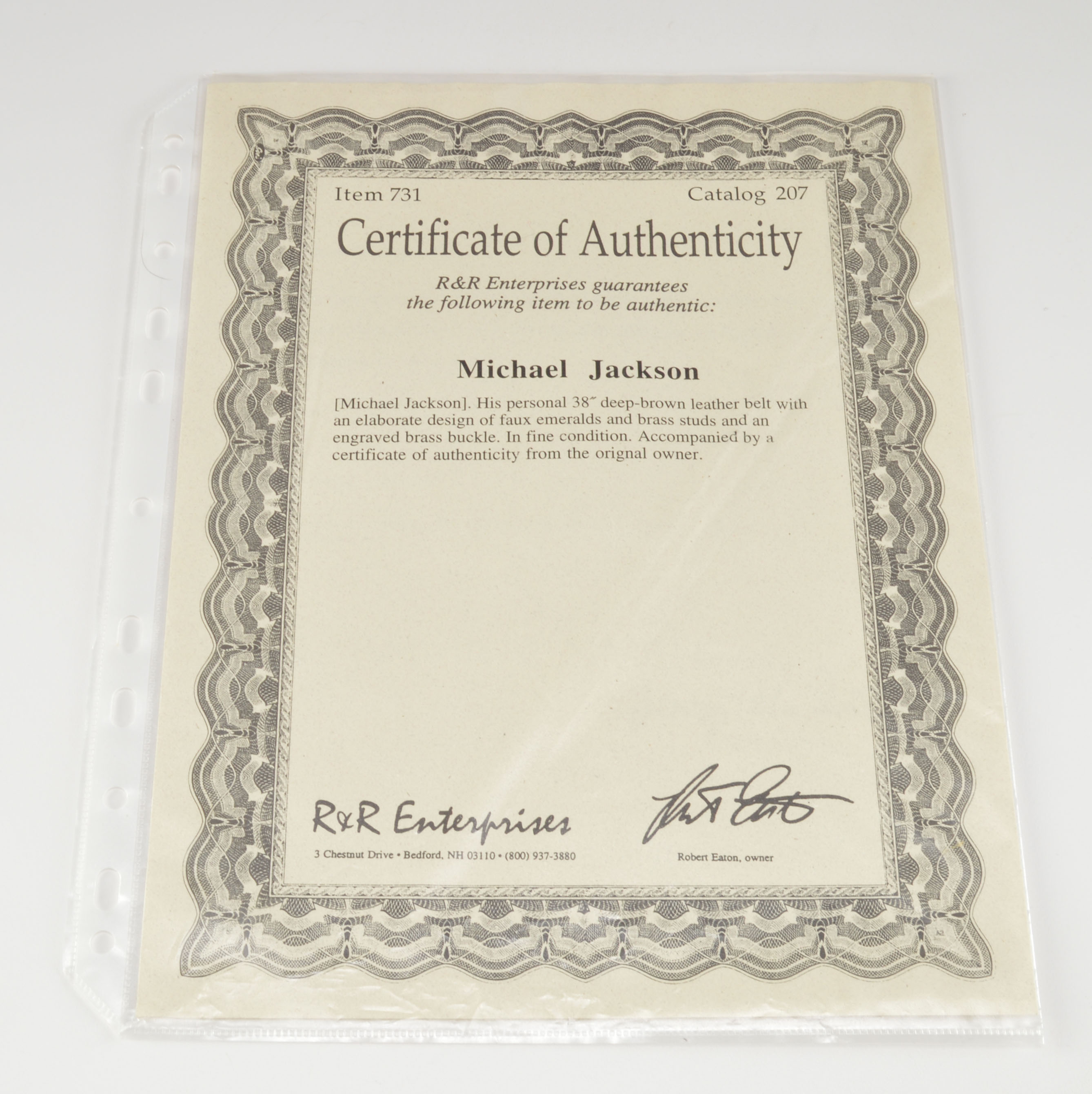 Belt Worn by Michael Jackson