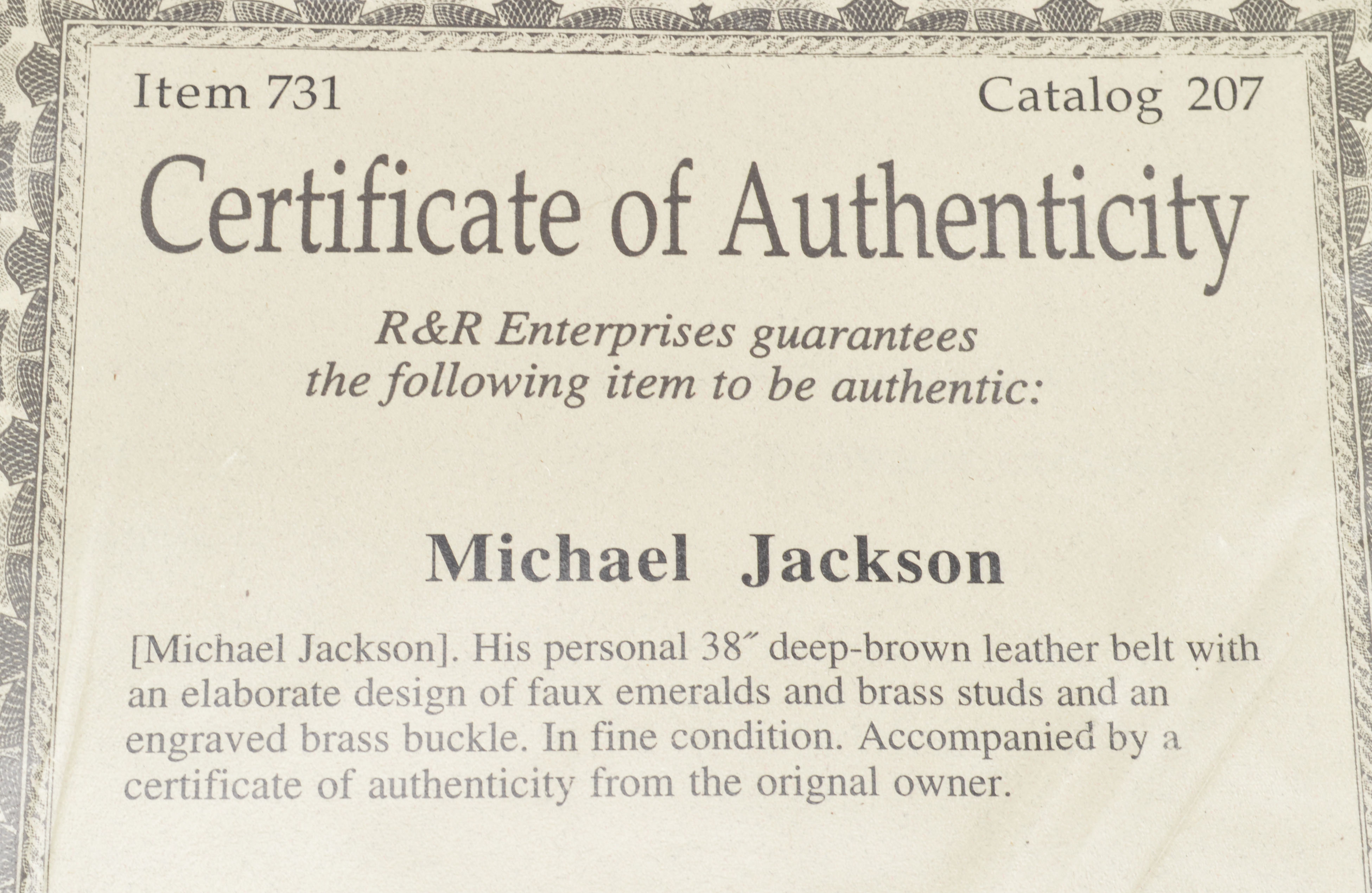 Belt Worn by Michael Jackson