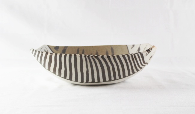 Buzzard Mtn. Rare Signed Colored Porcelain Ethnic Layered Bowl 