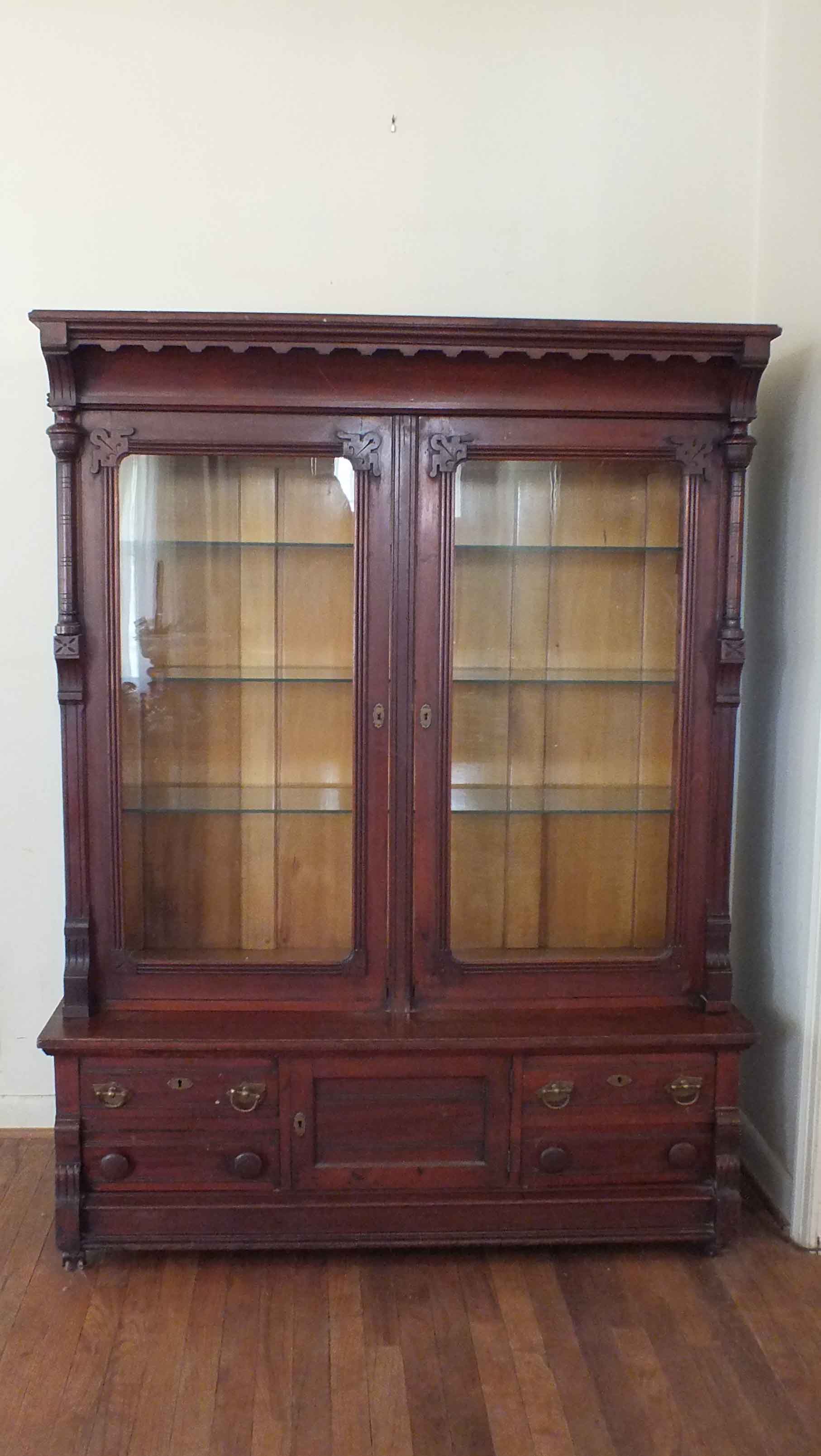 Antique Victorian Eastlake Curio Cabinet