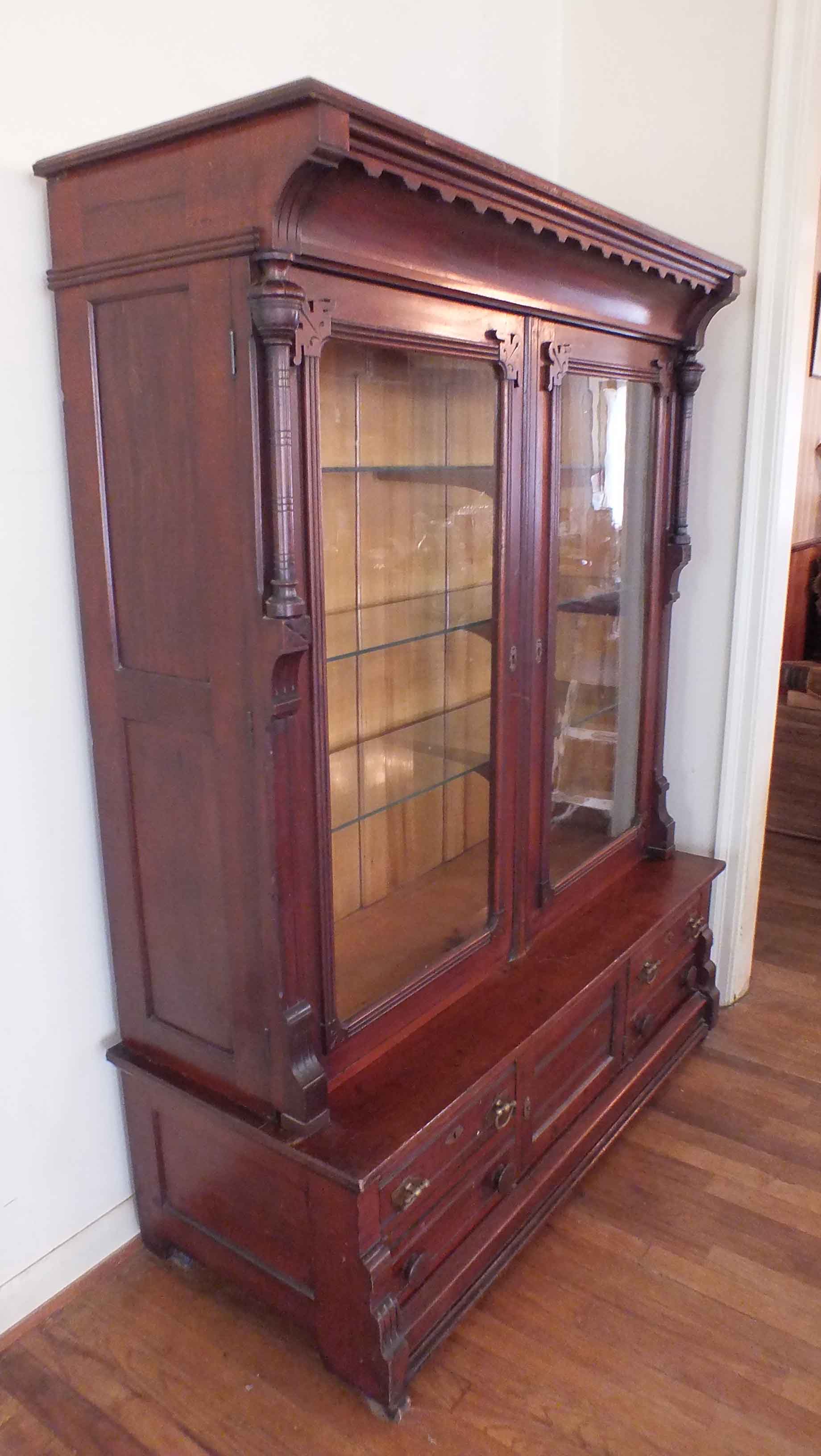 Antique Victorian Eastlake Curio Cabinet
