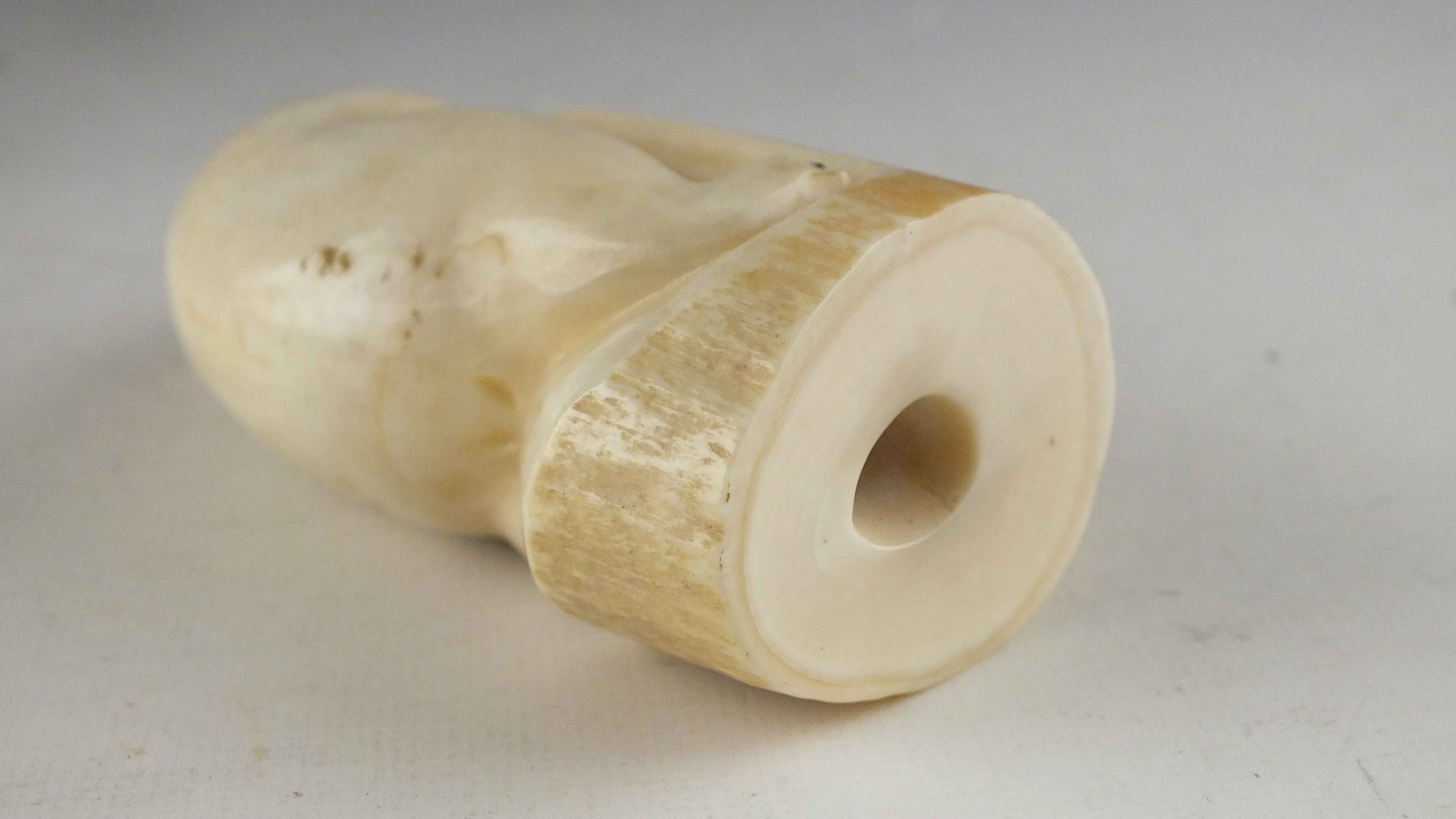 Carved Walrus Tusk Figural Polar Bear 