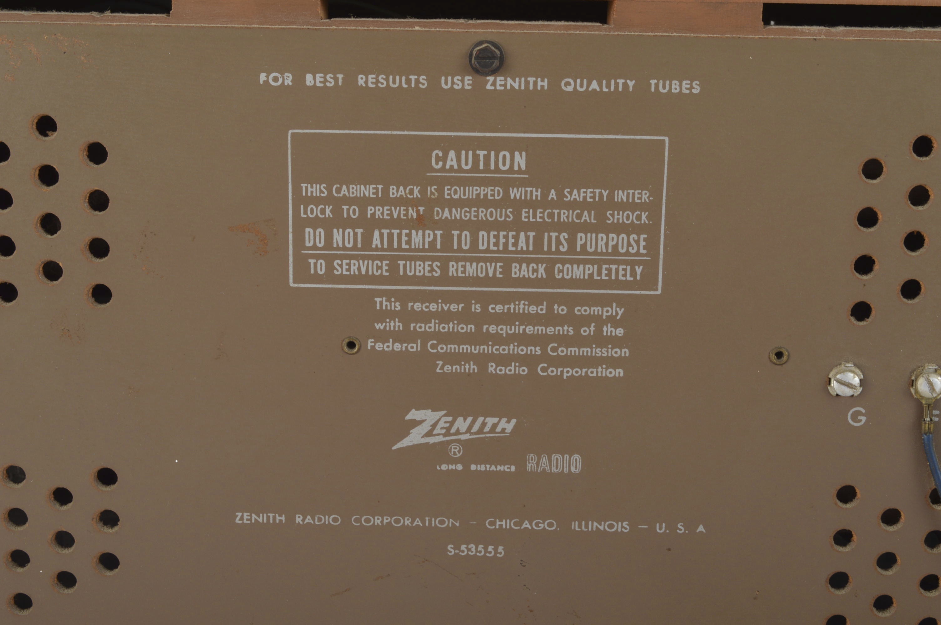 Vintage Zenith "High Fidelity" Radio