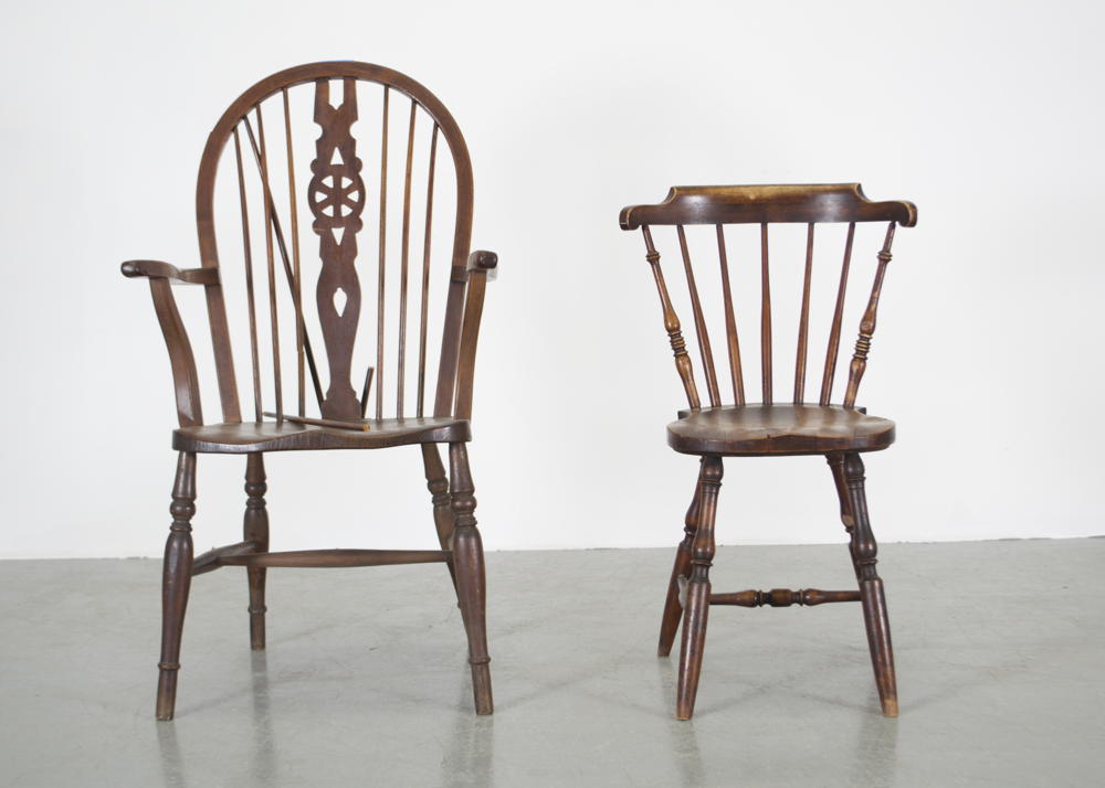 English Wheelback Windsor Chair and American Windsor Chair