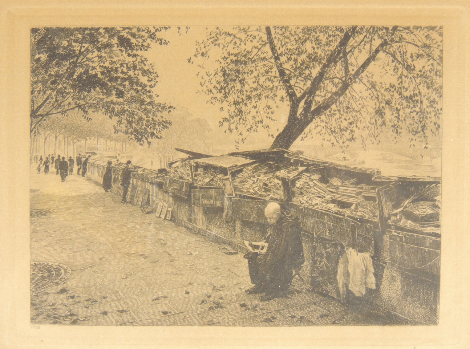 Pair of Framed Paris Etchings by Yvon