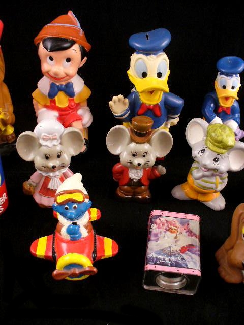 Donald Duck, Pinocchio, Smurf and More Coin Banks and Tins