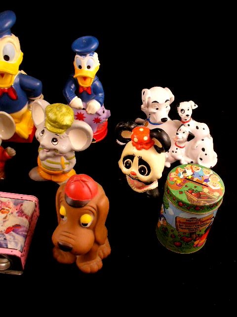 Donald Duck, Pinocchio, Smurf and More Coin Banks and Tins