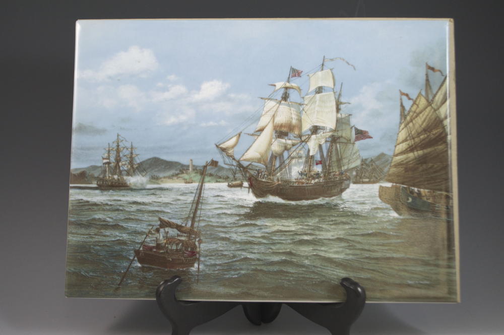 6 Great American Revolution Pewter Plates, Porcelain Work of Art