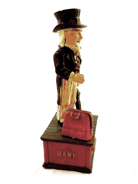 Uncle Sam Articulated Cast Iron Coin Bank