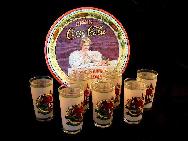 Seven Mint Julep Glasses from the 1987 Kentucky Derby 