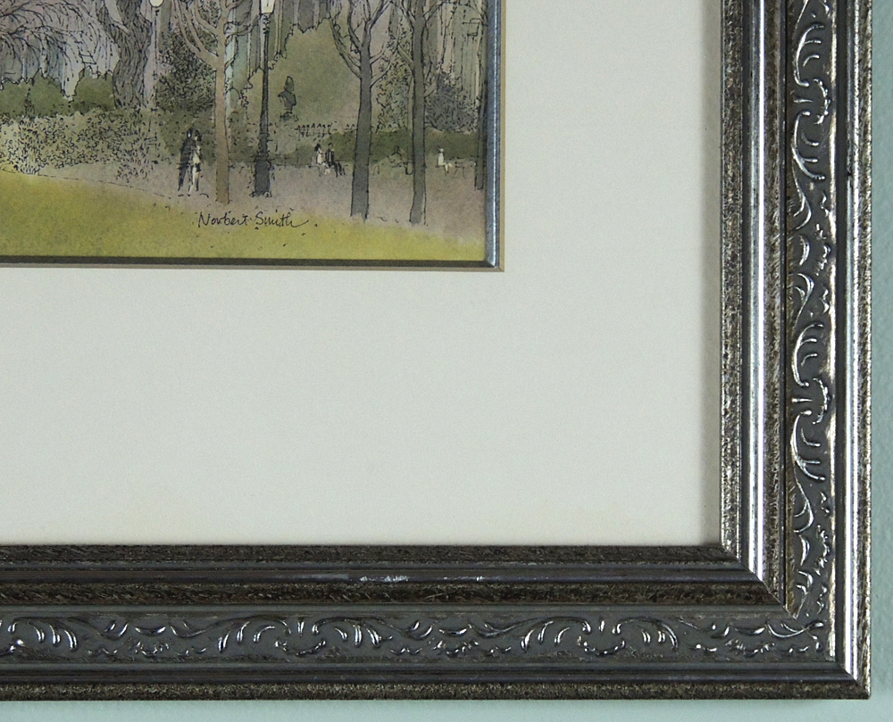 Original Watercolor and Ink of Notre Dame by Norbert Smith