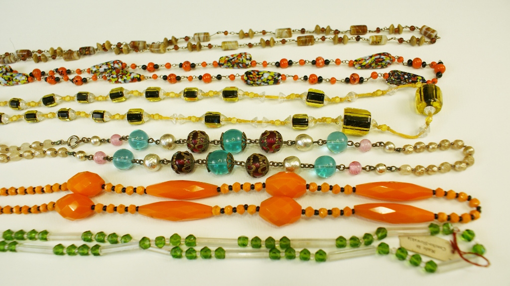 Group of Six Authentic 1920s Necklaces 