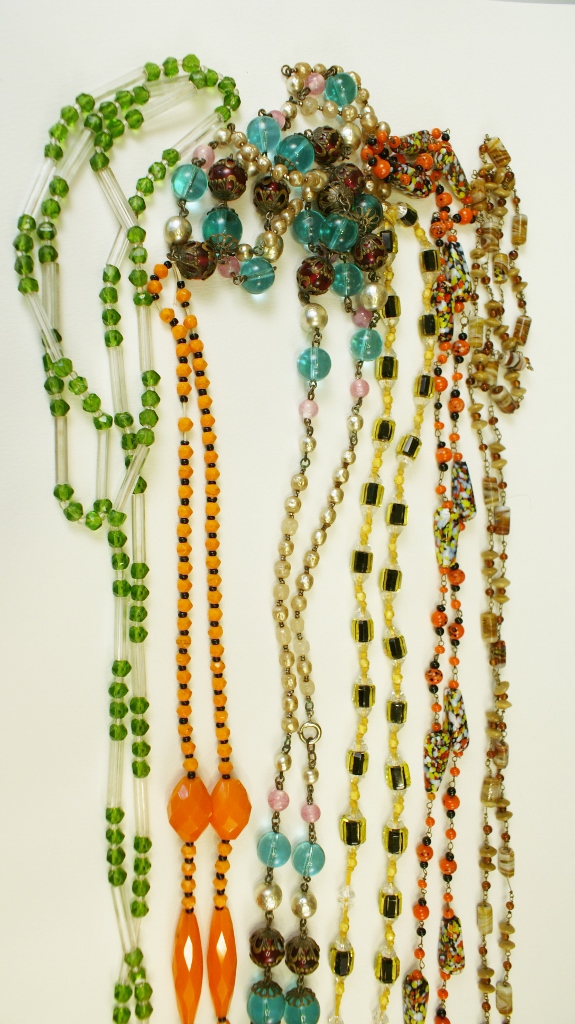 Group of Six Authentic 1920s Necklaces 