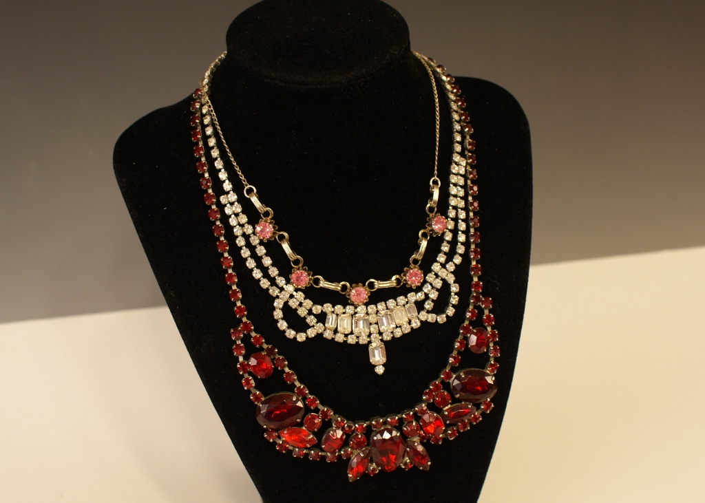 Large Group of Vintage Rhinestone Jewelry