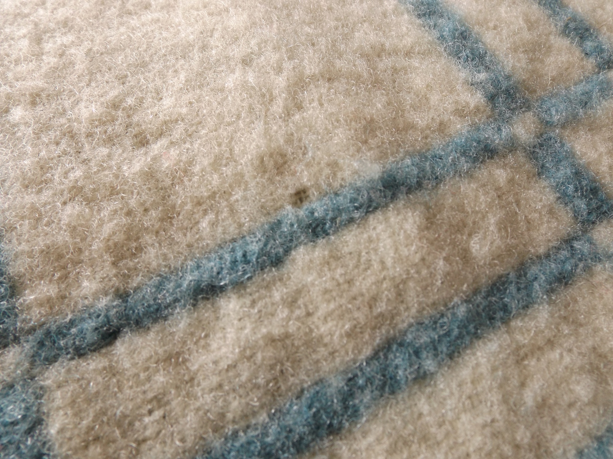 Vintage Homespun Wool Tattersall Blanket