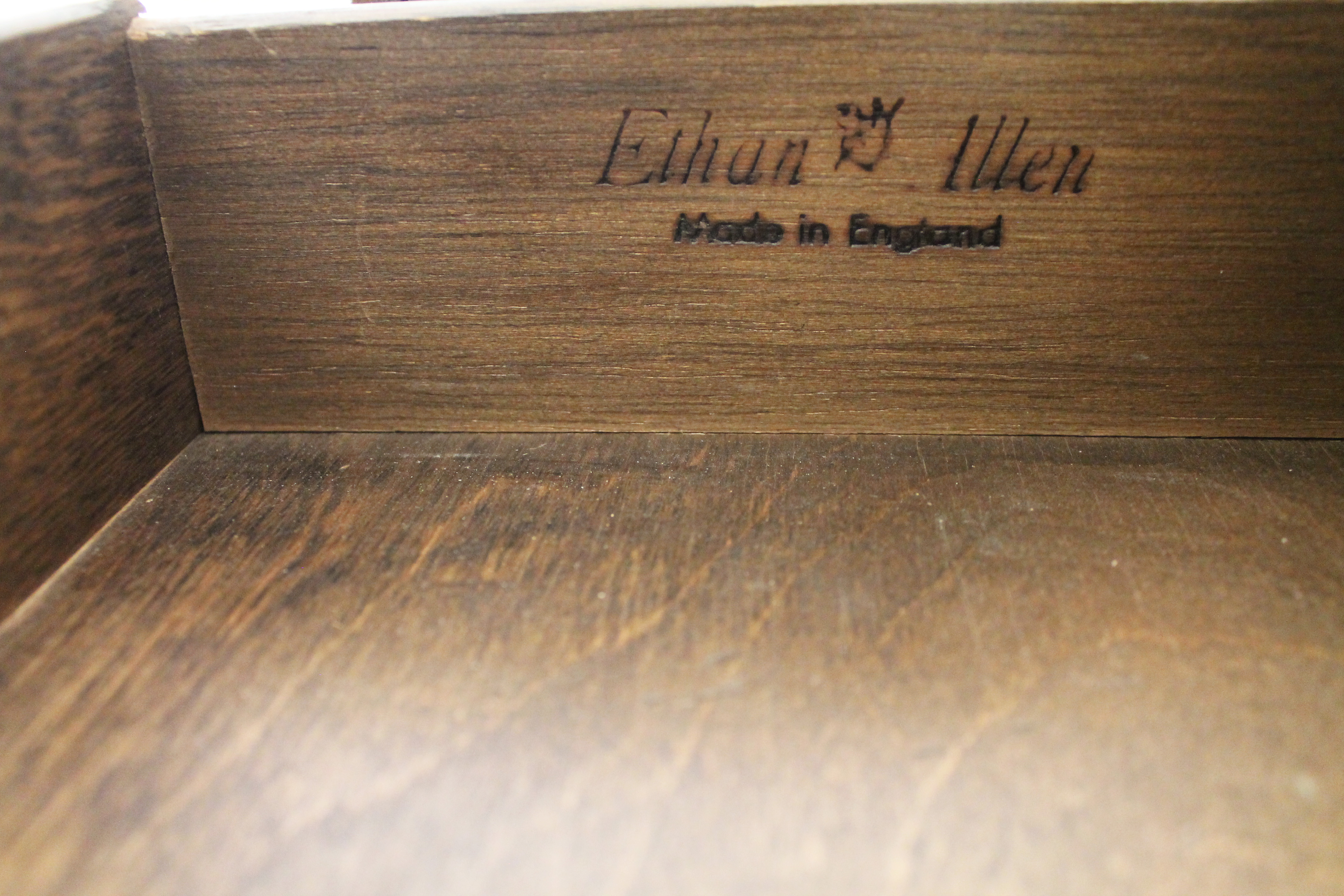 Ethan Allen English Made Oak Secretary Desk