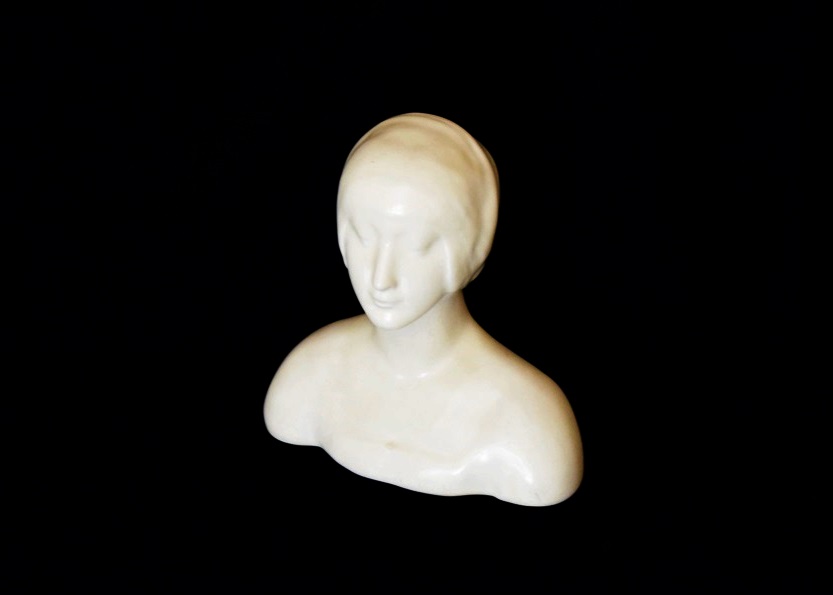 Rookwood Pottery Bust of A Woman in Ivory Matte Glaze