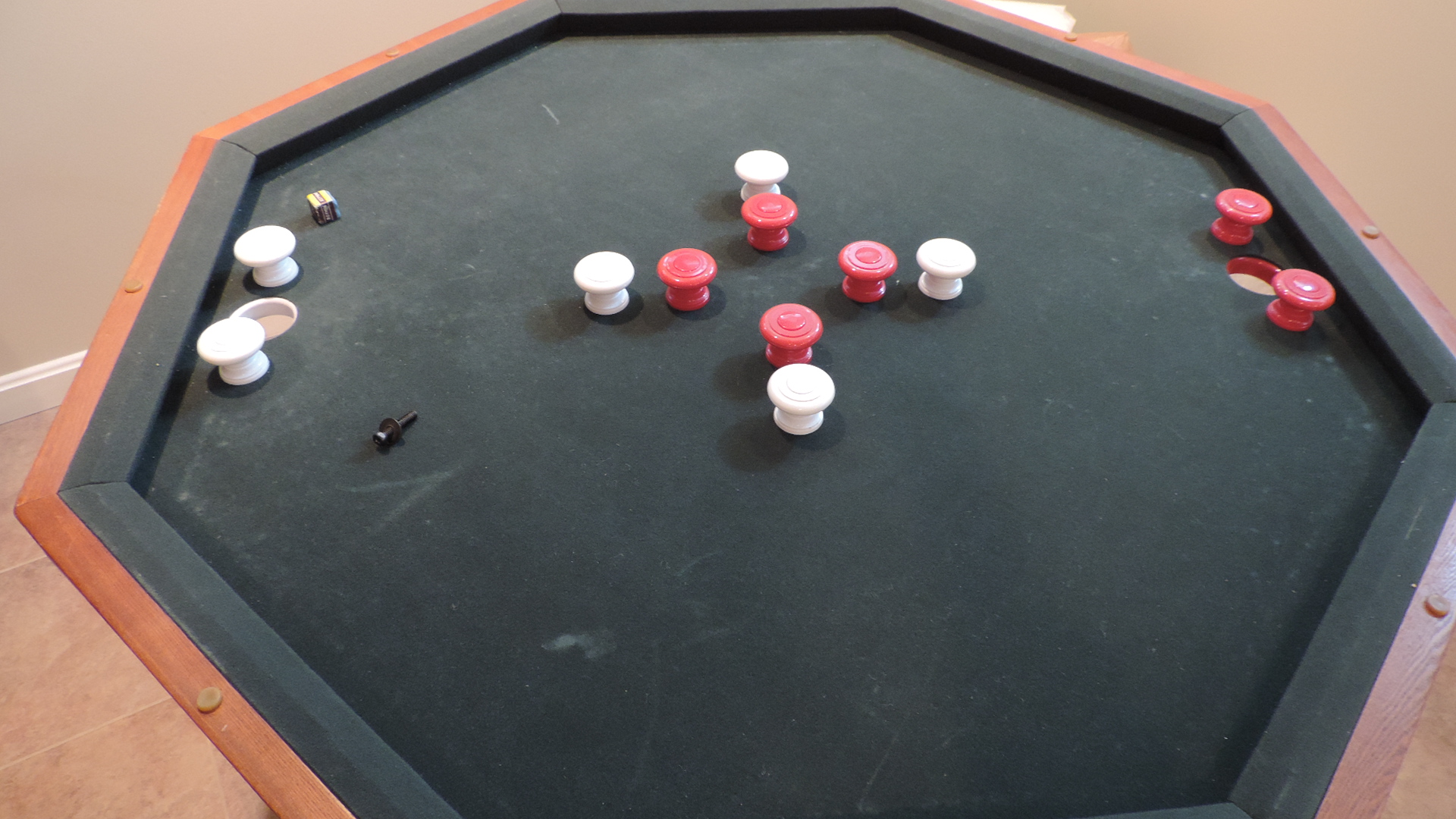 Oak Pedestal Game Table