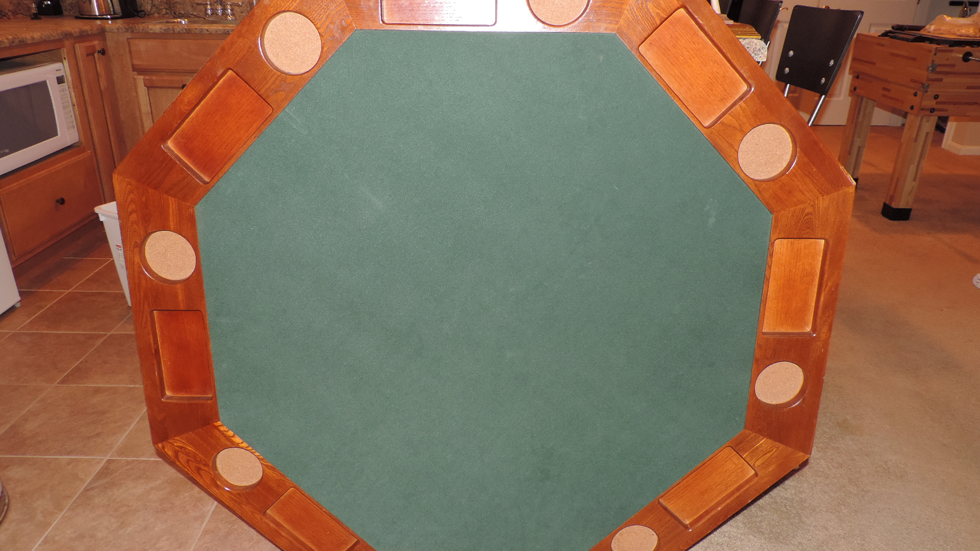 Oak Pedestal Game Table