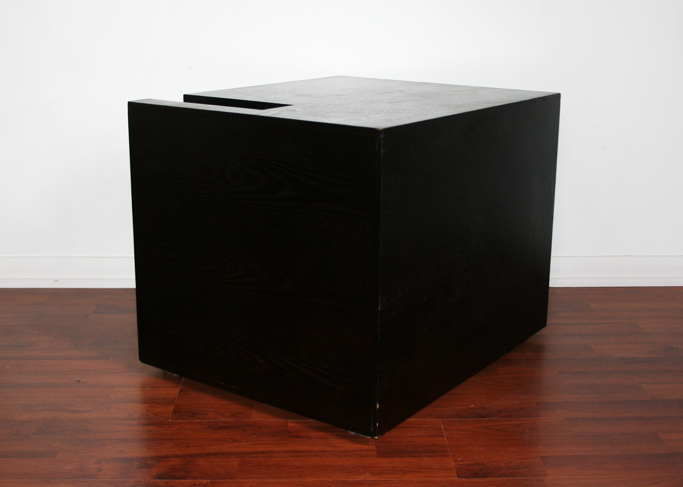 Modern Cubic End Table with Cut-Out