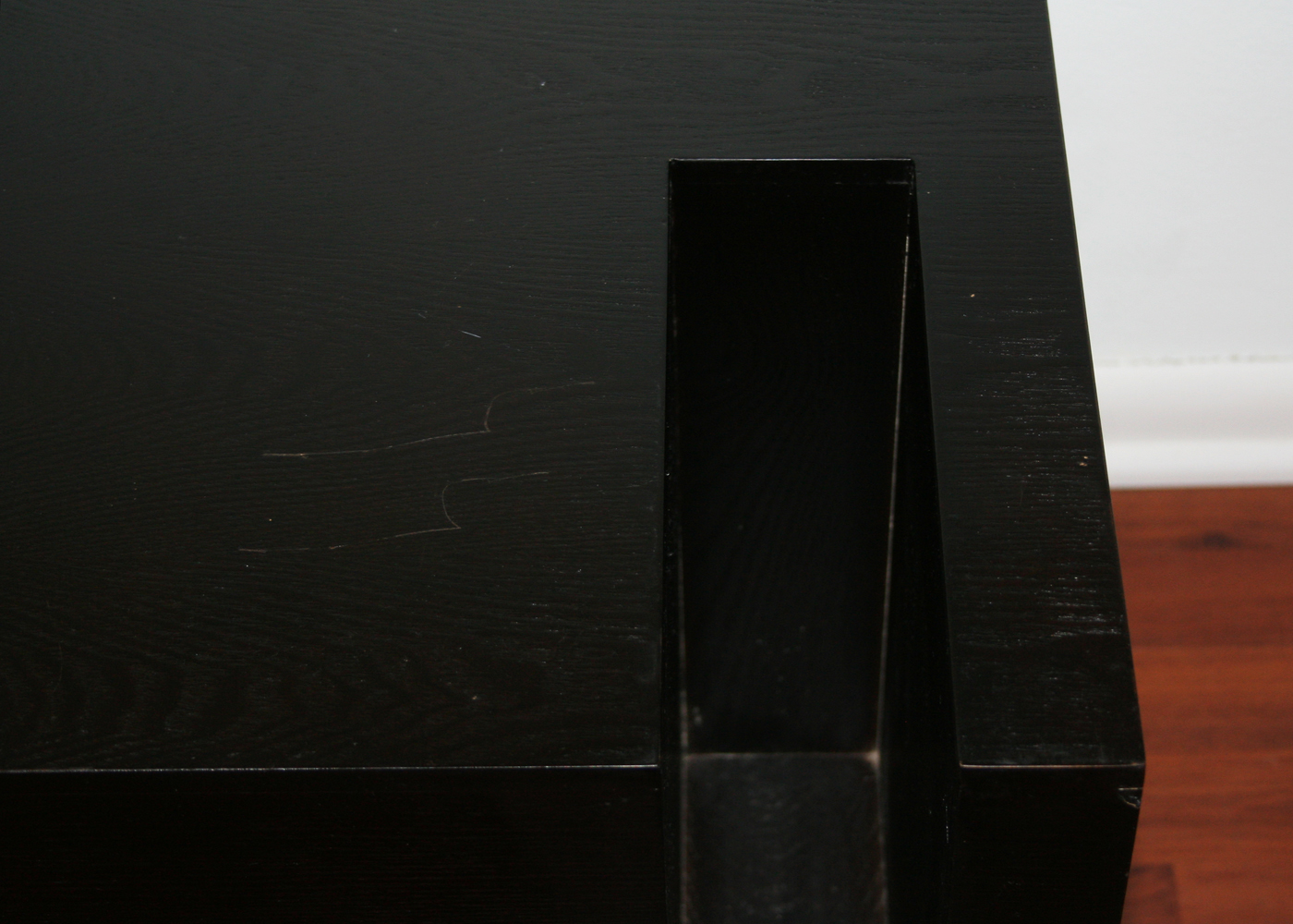 Modern Cubic End Table with Cut-Out