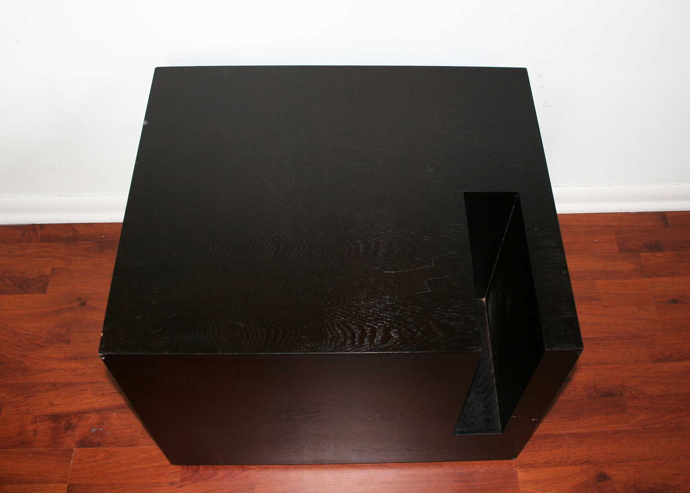 Modern Cubic End Table with Cut-Out