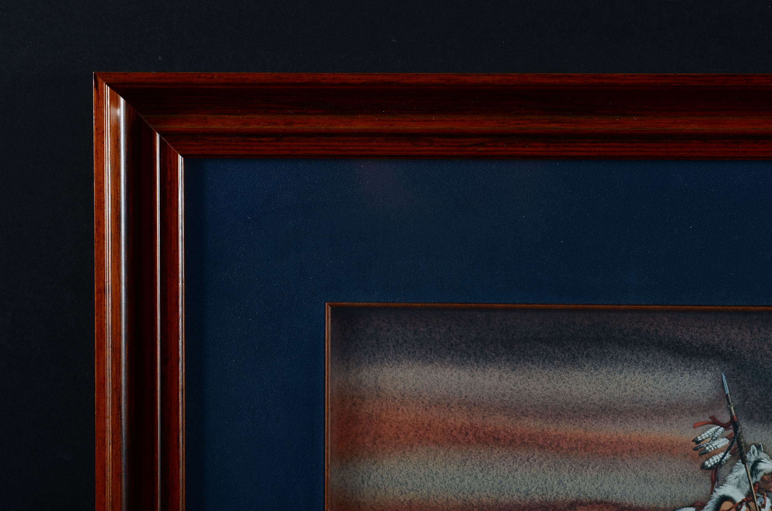 Framed Limited Edition Signed Bev Doolittle "Wolves of the Crow"