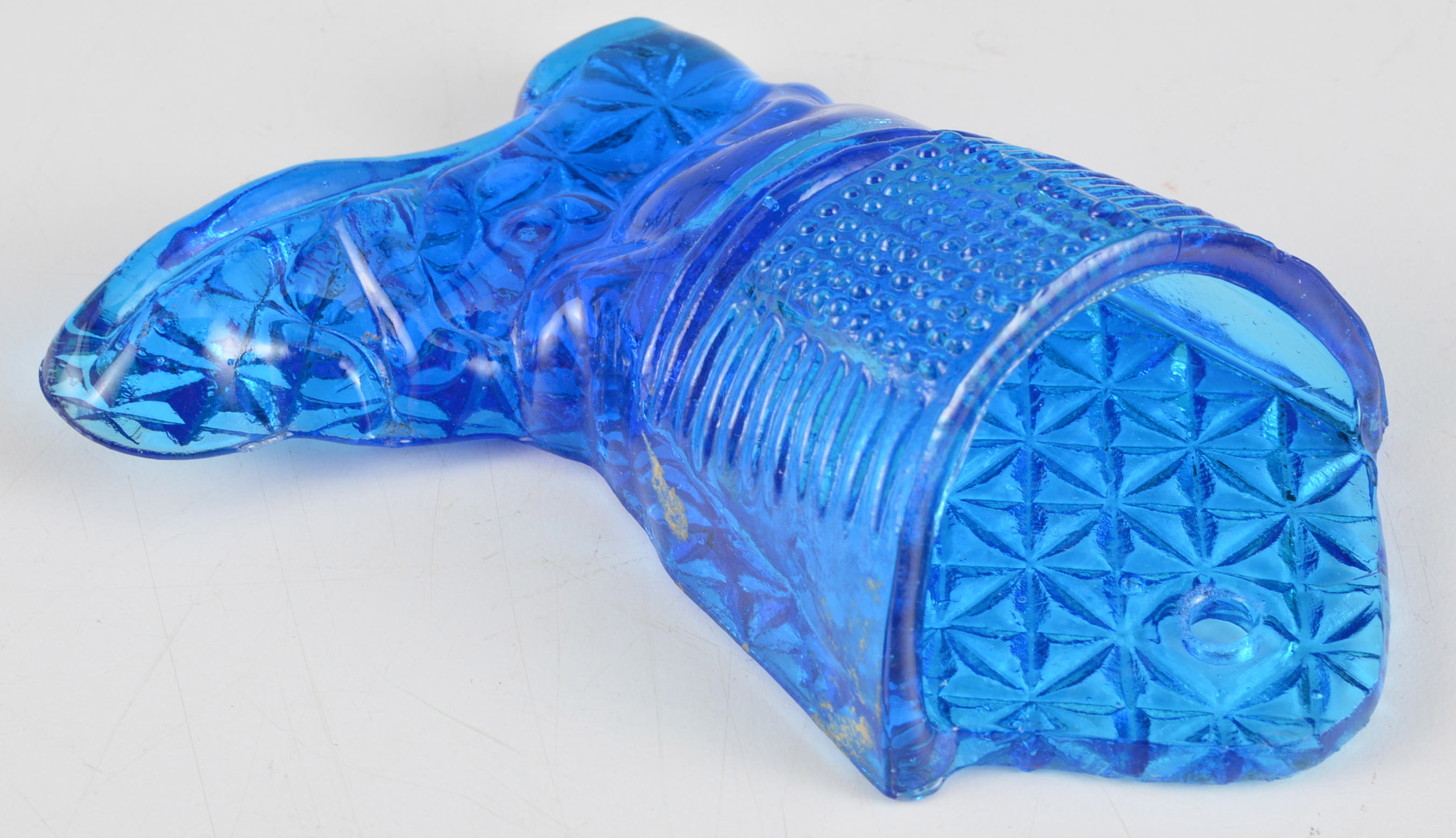 Blue Pressed Glass