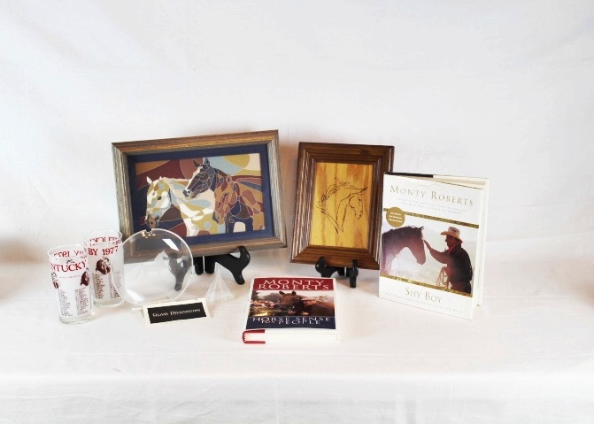 Quilted Serigraph Horses by Alice Woodrome, 1977 Derby Glasses