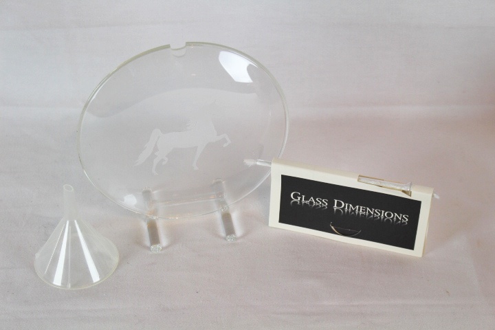 Quilted Serigraph Horses by Alice Woodrome, 1977 Derby Glasses